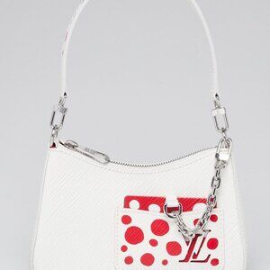 Louis Vuitton x YK White/Red Epi Painted Dots Leather Marellini Bag